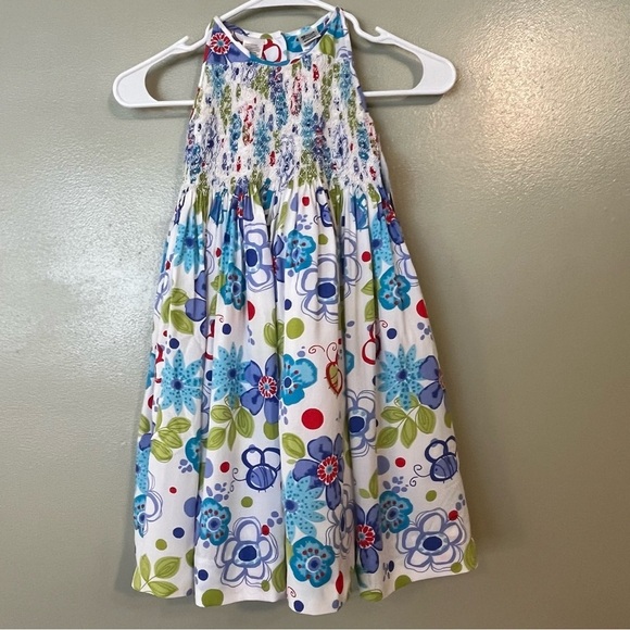 Sarah Louise England Girls Floral Lined Boho Perl’s Sleeveless Dress Size 4 NWT - Picture 2 of 15